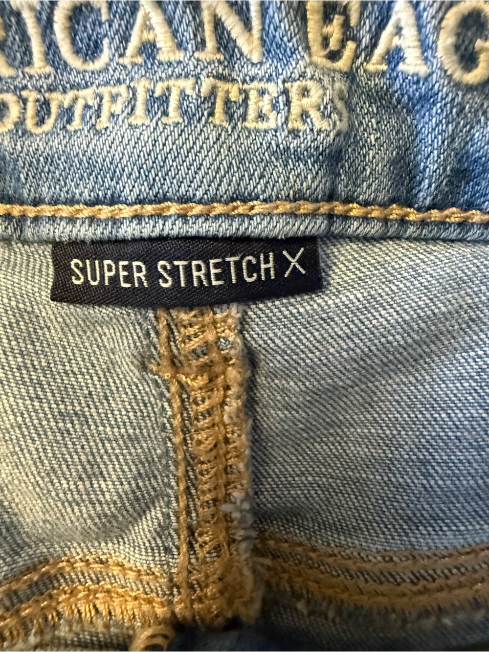 American Eagle Outfitters Light Blue Rolled Cuff Denim Shorts - Picture 4 of 5